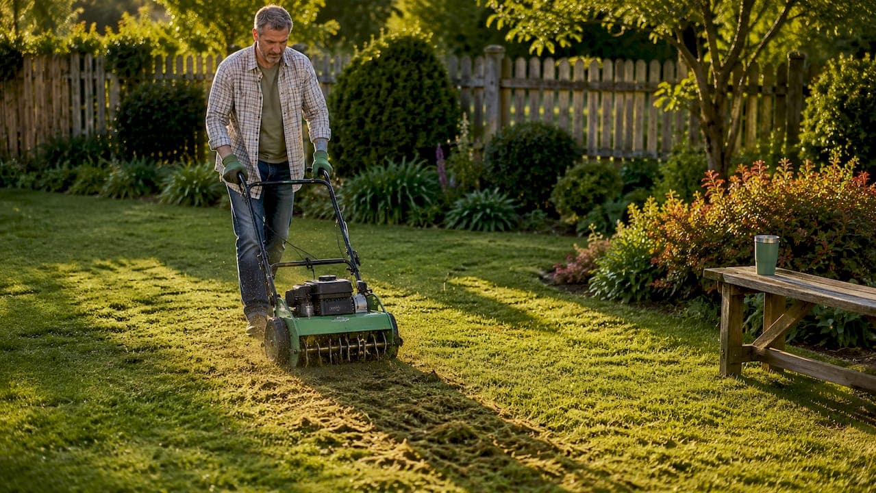 Scarificateur gazon : utilité et meilleure saison