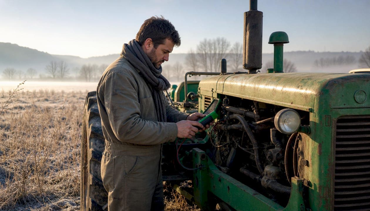Démarrage tracteur froid difficile : causes et solutions
